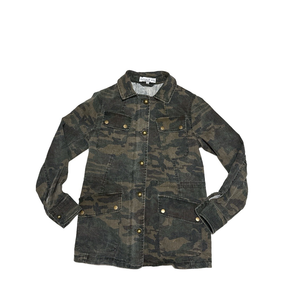 Current Air Los Angeles Camo Jacket Zip Button Closure W/ Pockets Women's SizeXS - Picture 1 of 9
